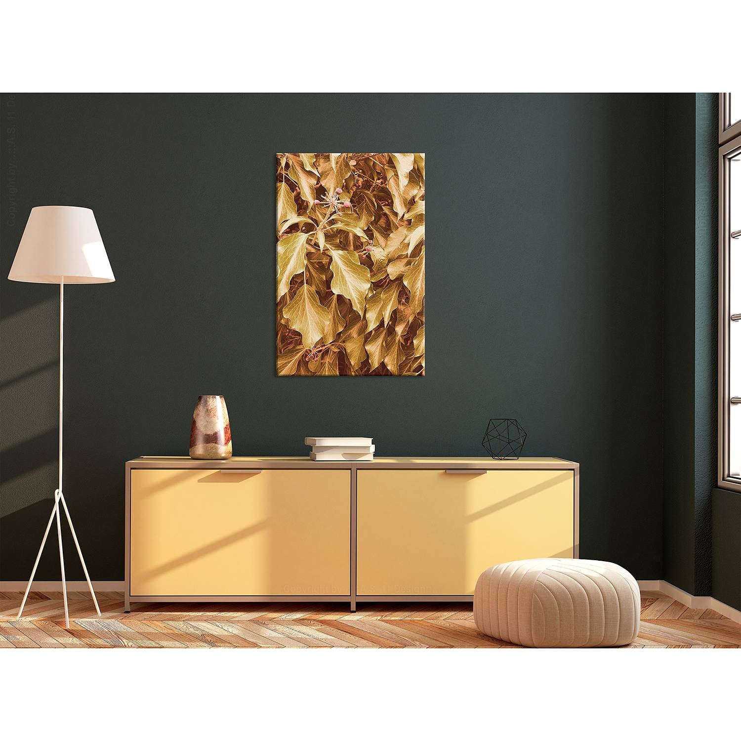 home24 Autumn Aura linnen afbeelding goud 40 x 60 cm