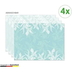 CoverYourDesk, Tischset, Tischset Florales Muster in Mint
