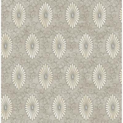 Seabrook Designs Palladium Medallion Unpasted Wallpaper