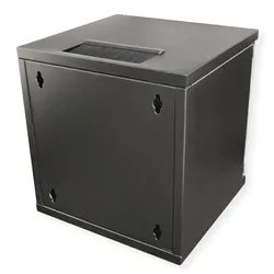Roline 10-Zoll Wandgehäuse 6 HE (6 HE, 10 Zoll Rack), Serverschrank, Schwarz