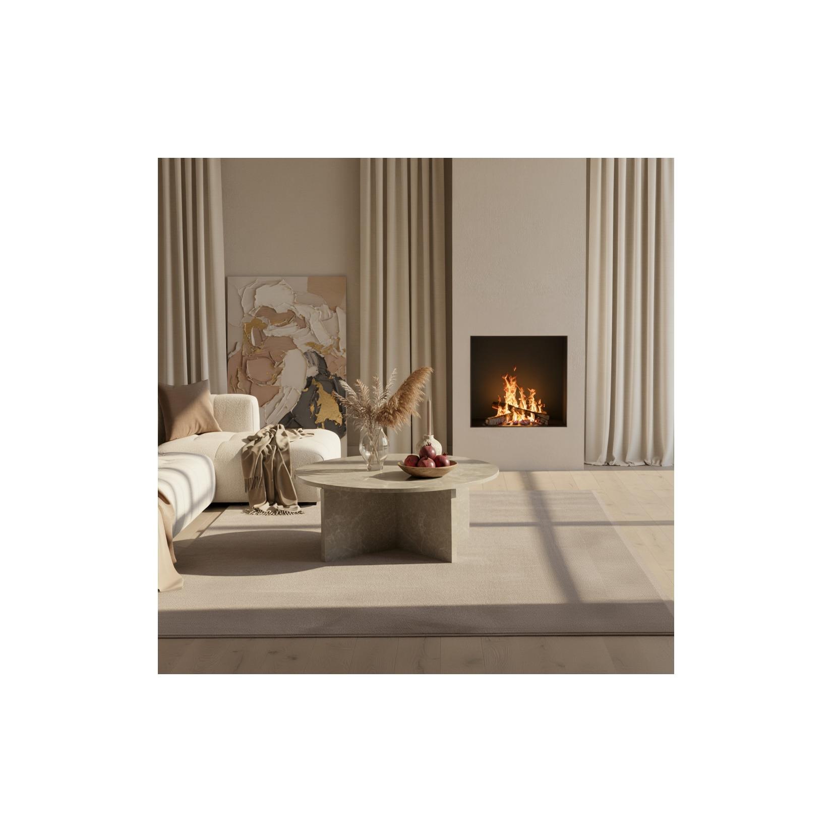 Teppich Kurzflor Waschbar NECKAR in Beige, einfarbig, 140 x 200 cm