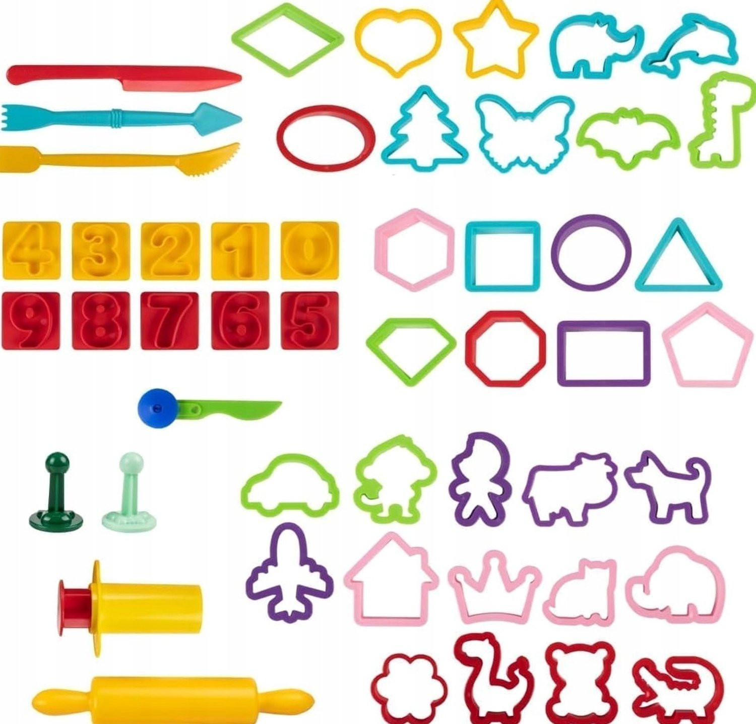 50 stuks vormpjes voor klei, deeg en plasticine