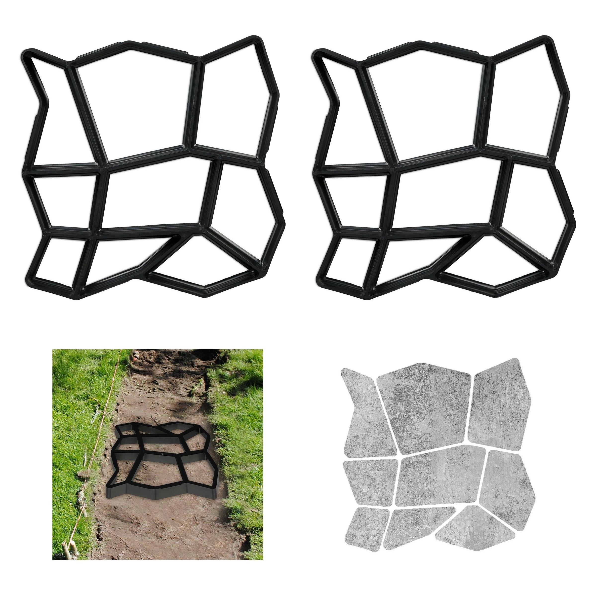 Relaxdays 2x Gehwegform (2x, 32 x 32 cm) (4052025395612)
