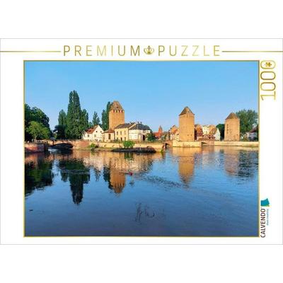 CALVENDO Puzzle Die Ponts Couverts in Straßburg in La Petite France | 1000 Teile Lege-Größe 64x48cm Foto-Puzzle für glückliche Stunden