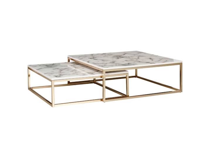 Mid.you Couchtisch, Weiß, quadratisch, eckig, 75x27x75 cm, einfacher Aufbau, Wohnzimmer, Wohnzimmertische, Couchtische