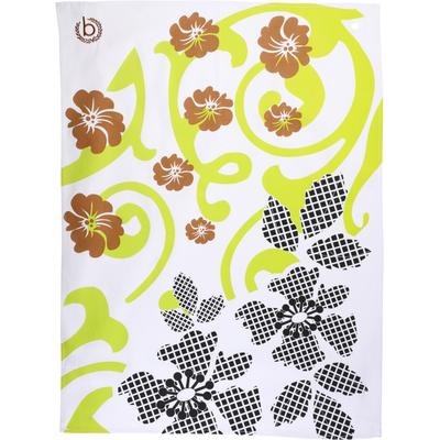 Geschirrtuch BUGATTI "Paisley", grün (weiß, schwarz, braun, hellgrün), B:50cm L:70cm, 100% Baumwolle, Geschirrtücher, Geschirrtuch