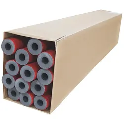 2m PE-Rohrisolierung mit Schutzhaut rot, ganzer Karton, CLIMAFLEX® naturefoam stabil (Ausführung: 40-42x9 mm (VPE 24 Stk.))