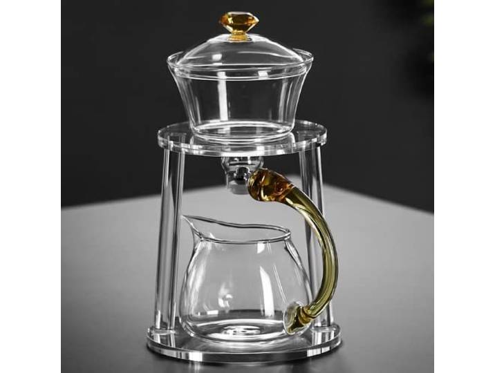 XIALON Hitzebeständiges Glas, halbautomatisches Teeset, Kung-Fu-Teetasse, für Zuhause, kreativer Teebereiter