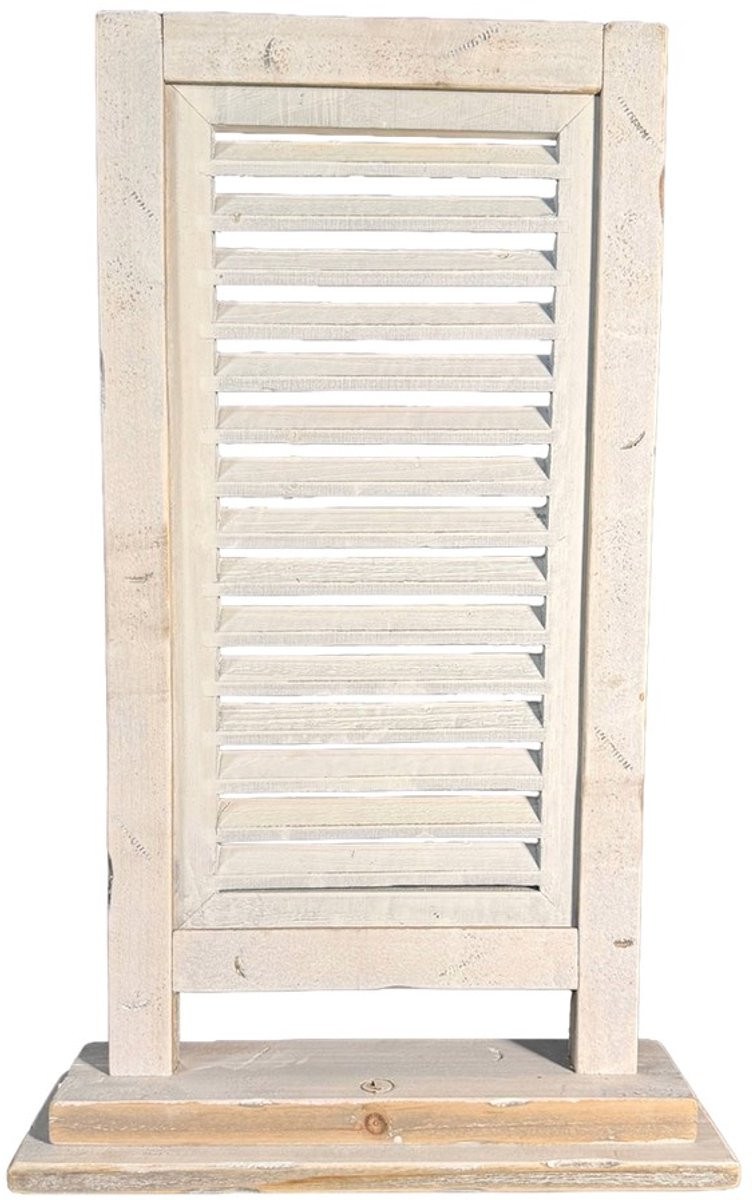 Dutch Mood Houten shutter single raamscherm - Oud wit - Breedte: 71 cm