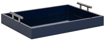 Kate and Laurel Lipton Metal Handle Decorative Tray