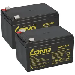 2x Kung Long WP12-12 12V 12Ah – Akkuset für Siemens FC2020-AZ