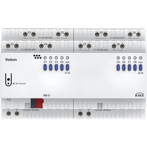 Theben Schaltaktor RM 8 I KNX, 4940215, für Smart Home, 8 Kanäle, bis 16 Ampere, für Hutschiene, KNX