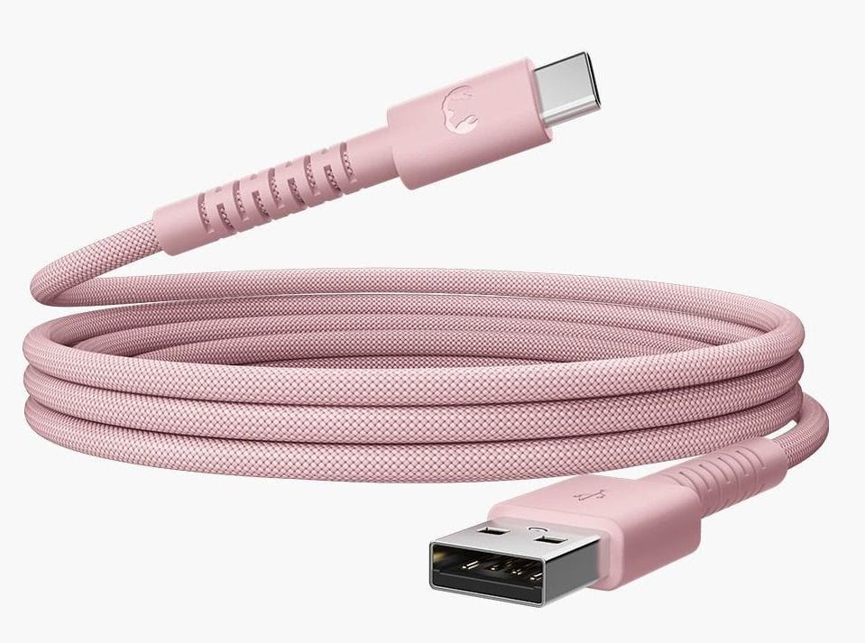 Fresh n Rebel Stecker Rundkabel USB A auf USB C 2 m FlexWave (Pink) 00231887