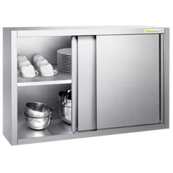 Offener Wandschrank aus Edelstahl 1200x400 mm - Höhe 1000 mm PREMIUM - GOLDINOX