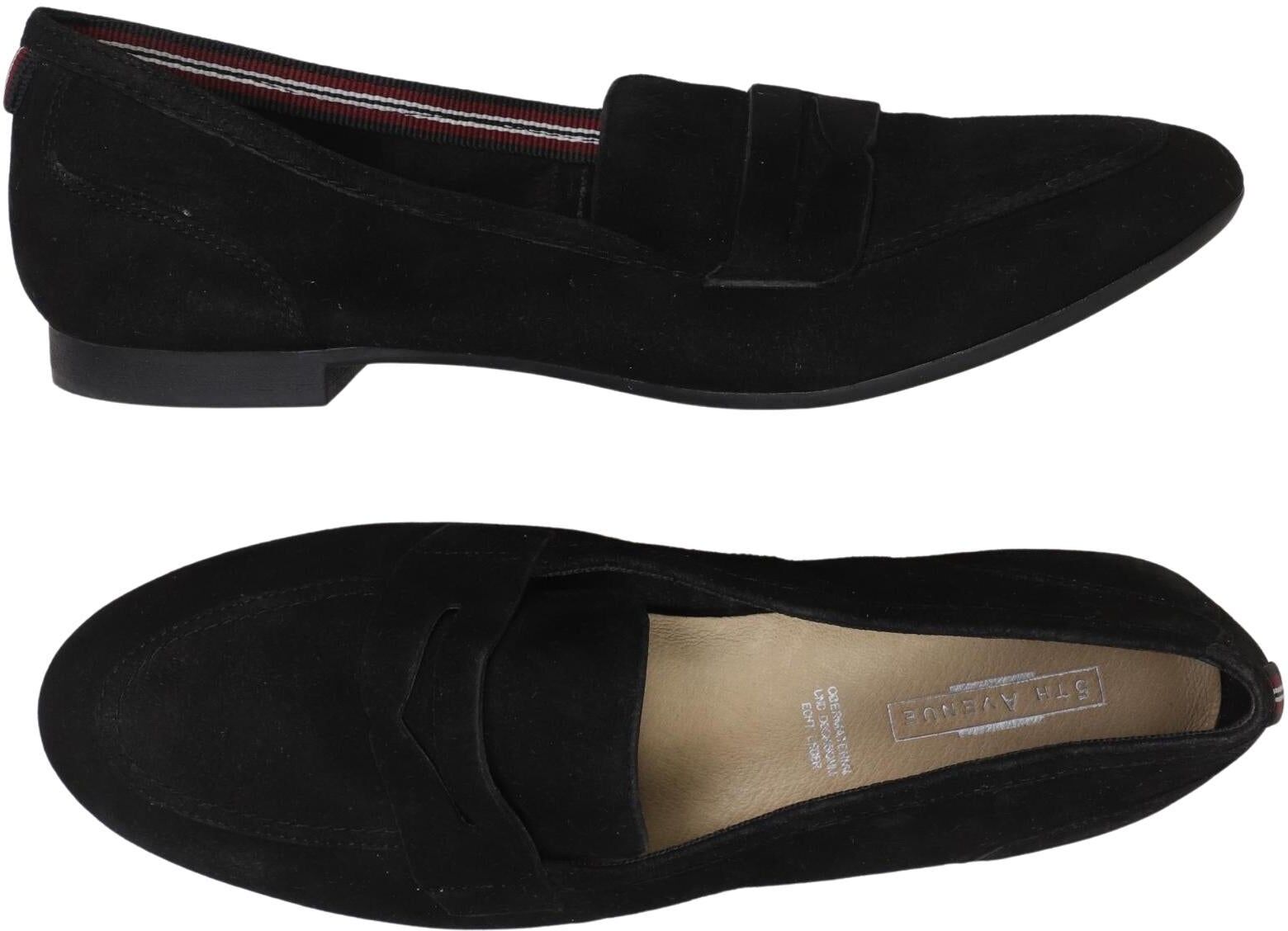 5th Avenue Damen Halbschuh, Schwarz, Gr. EU 38, Leder - Second Hand