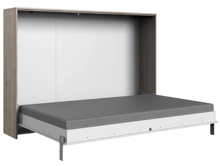 Horizontales Klappbett KLAPP 140x200cm spanplatte eiche