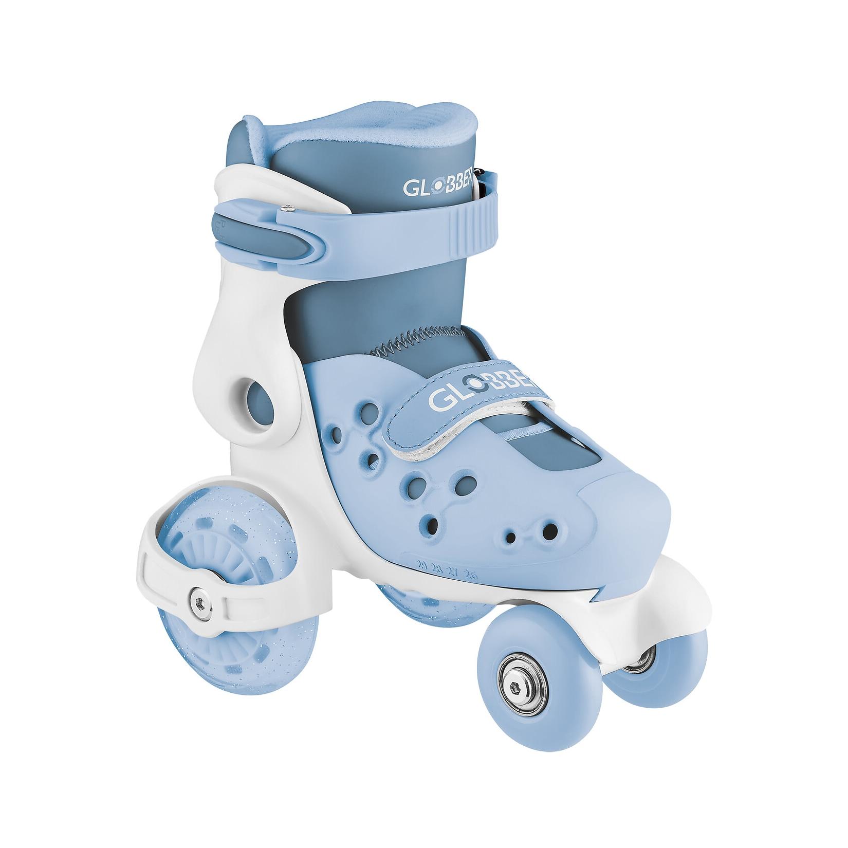 GLOBBER LEARNING SKATES – Quad-Skates für Kinder, verstellbar Gr.26-29, ABEC 9, blau