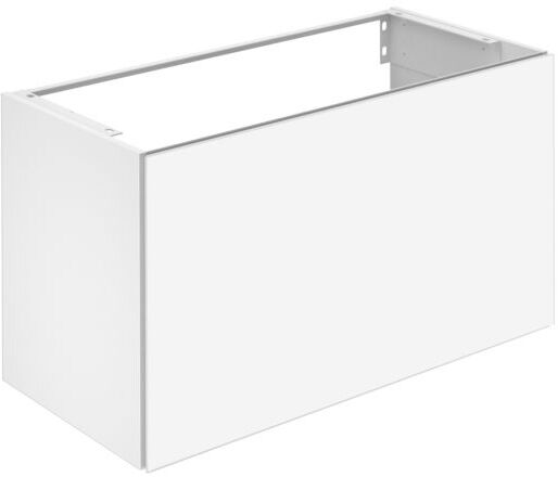 Keuco X-Line Waschtisch-Unterschrank 33172140000 Dekor trüffel seidenmatt, Glas trüffel klar, 100x60,5x49cm