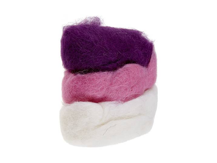 Glorex Schafwolle Pink 3 × 10 g
