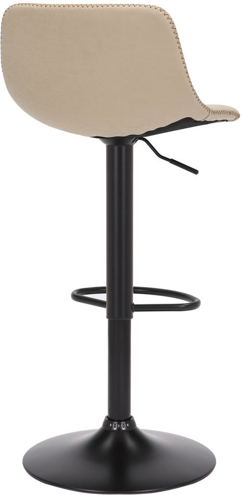 AUSTEN & Co. Yasmine Swivel Yes Faux Leather Yes Bar Stool with Steel Frame Cream 41.5cm W X 45cm D
