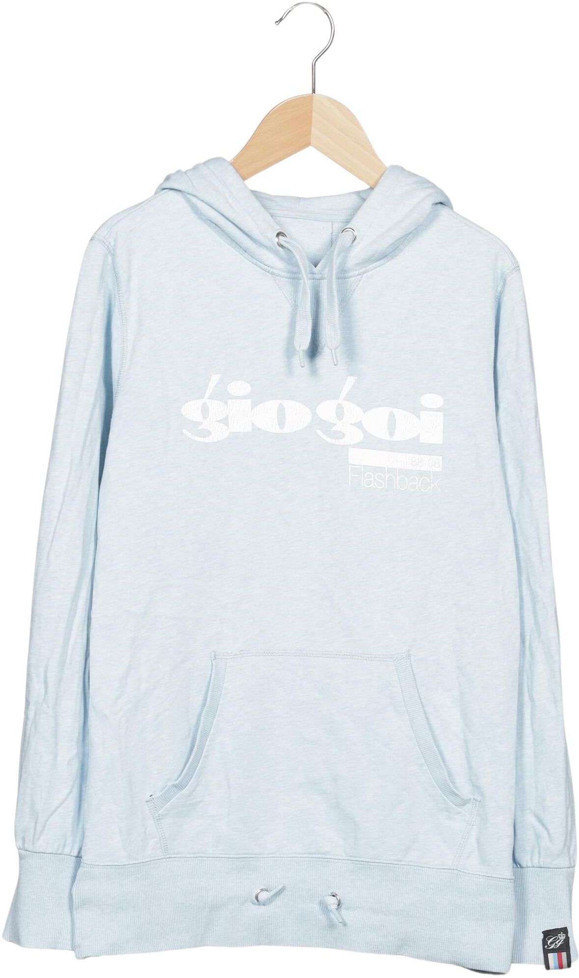 Gio-Goi Herren Kapuzenpullover, Hellblau, Gr. M, Baumwolle - Second Hand