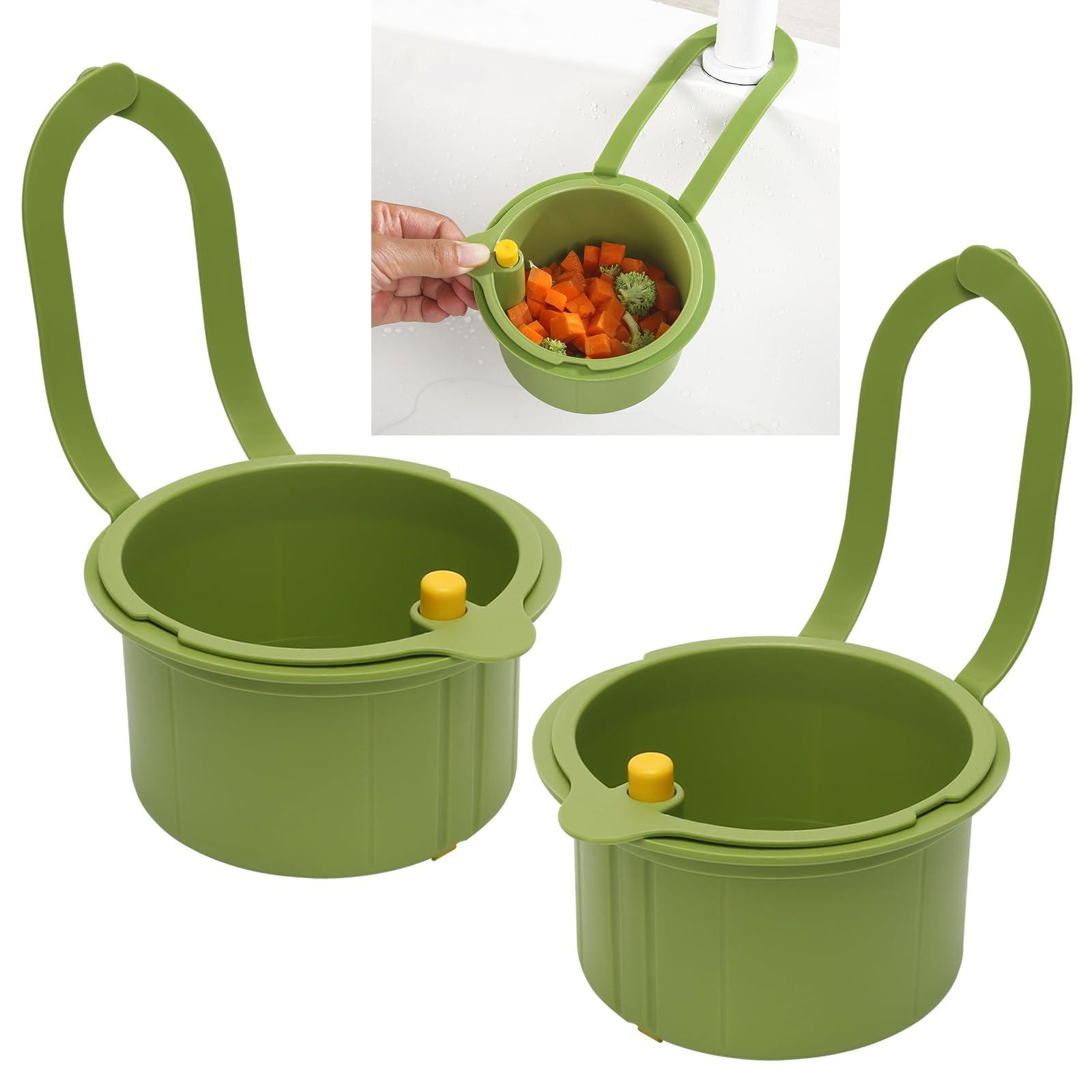 Dripio Set van 2 zelfreinigende spoelbakfilters, kunststof, groen