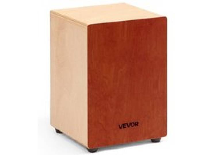 VEVOR Cajon, Kistentrommel mit internen Gitarrensaiten, leichte Drum-Box aus Holz, tragbares Trommel-Musikinstrument aus mit Silikonfüßen, abgerundeten Kanten, für Anfänger & Profis, 305x305x430 mm