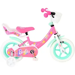 Volare Kinderfahrrad Barbie für Mädchen 12 Zoll Kinderrad in Mag-Felgen, Rosa