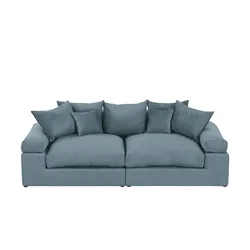 smart Big Sofa  Lionore ¦ blau ¦ Maße (cm): B: 242 H: 86 T: 121.0