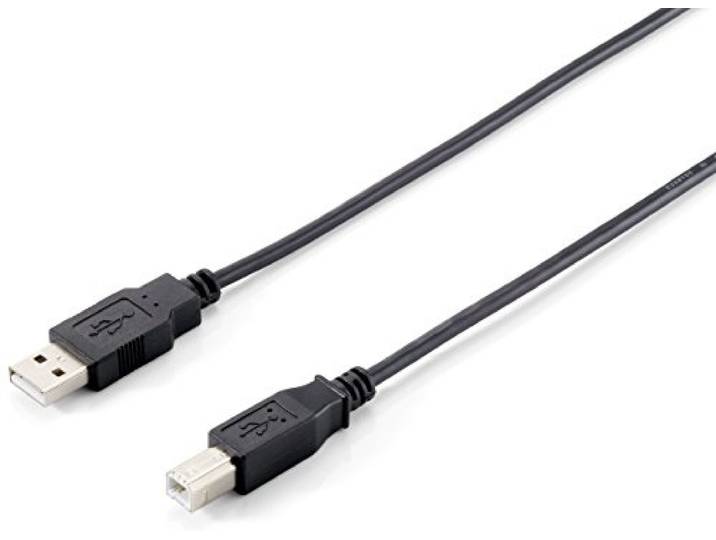 Equip USB-kabel A -> B St/1,00 m polyzak, zwart