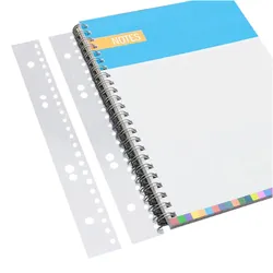 100 Abheftstreifen für Drahtbinderücken, A5, 3:1, runde Löcher, 100 Stück, Hart-PVC, transparent