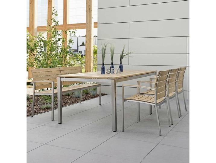 Stern Savona Gartenmöbel-Set M (4 Plätze) mit OUTLIV. Tischplatte 200x100cm