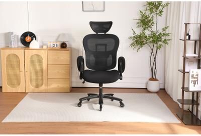 toswini Mesh Big and Tall Office Chair with Adaptive Lumbar Support and Flip Arms