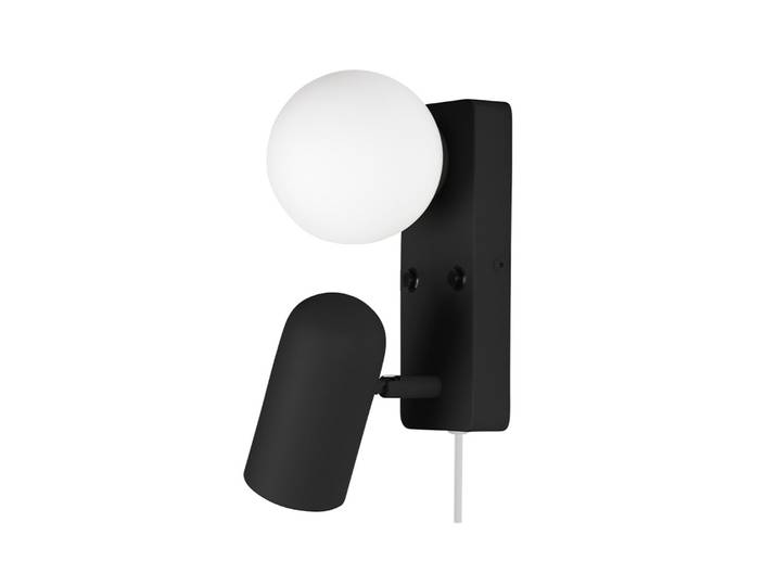 Doppio Wandleuchte Schwarz - Globen Lighting - Wohnzimmer - Glas