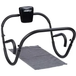 Relaxdays Bauchtrainer AB Roller Schwarz