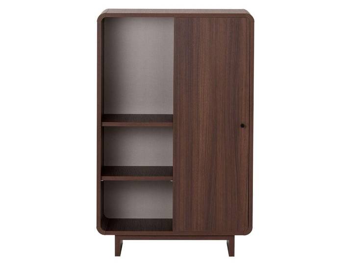 CALICOSY - Buffet haut 1 portes\, 3 niches avec bords arrondis L70 cm - CELENA