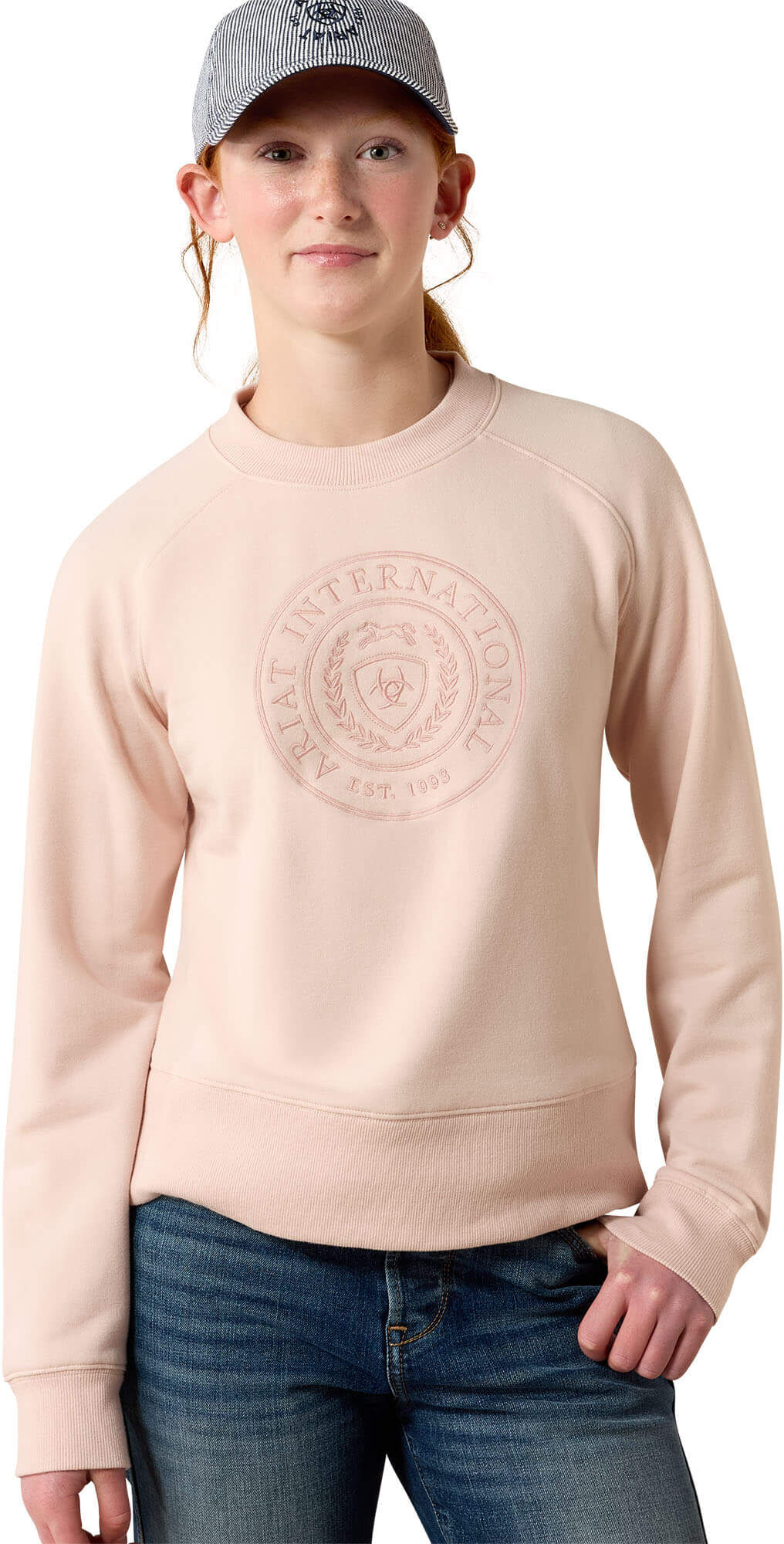 Kid's Martine Sweatshirt in Sepia Rose, Size: Small by Ariat