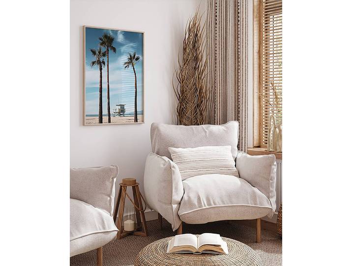 Bild Santa Monica Buche Massiv, lackiert Acrylglas Multicolor 52 x 62cm