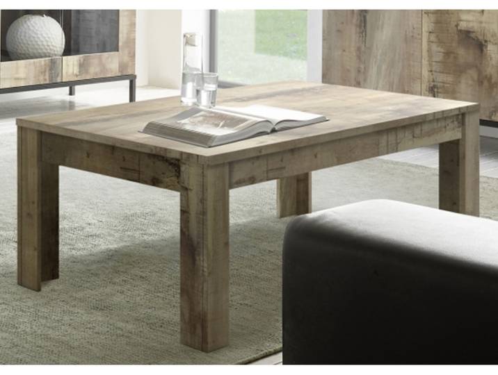 Table basse Costa blanc brillant/poirier - Basika