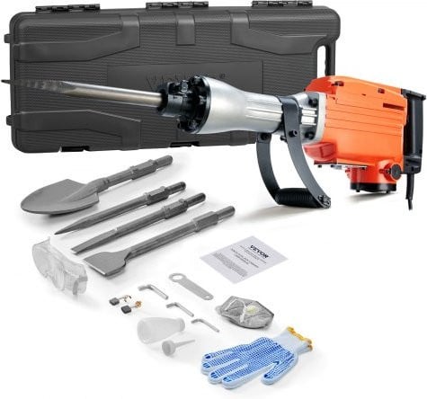 Vevor Sloophamer 2200W, Elektrische Betonbreker met 1400 BPM, Oranje