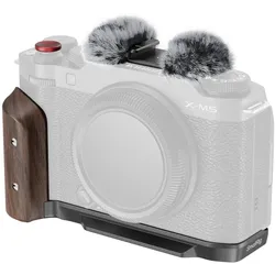 5260 L-förmige Montageplatte m. Holzgriff, schwarz, für FUJIFILM X-M5
