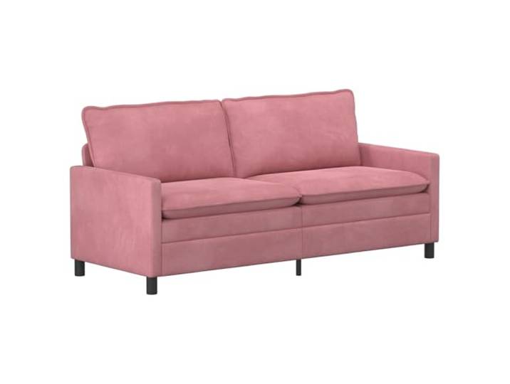 KTHLBRH 2-teiliges Sofa-Set aus rosafarbenem Samt Robustes Metallgestell, doppellagige Kissen, modernes Design für Wohnzimmer