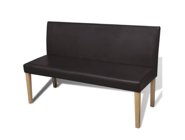 vidaXL Sitzbank 139,5 cm Dunkelbraun Kunstleder
