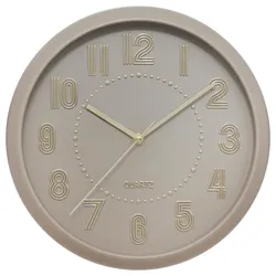 Wanduhr Calmo Beigebraun