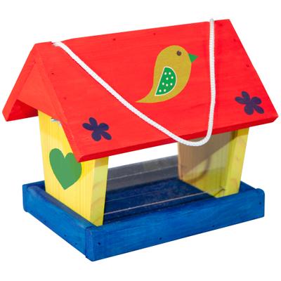 Vogelhaus WINDHAGER "Woodpecker", beige (natur), Massivholz, Tierhäuser, Bausatz inkl. Farbset zum Bemalen