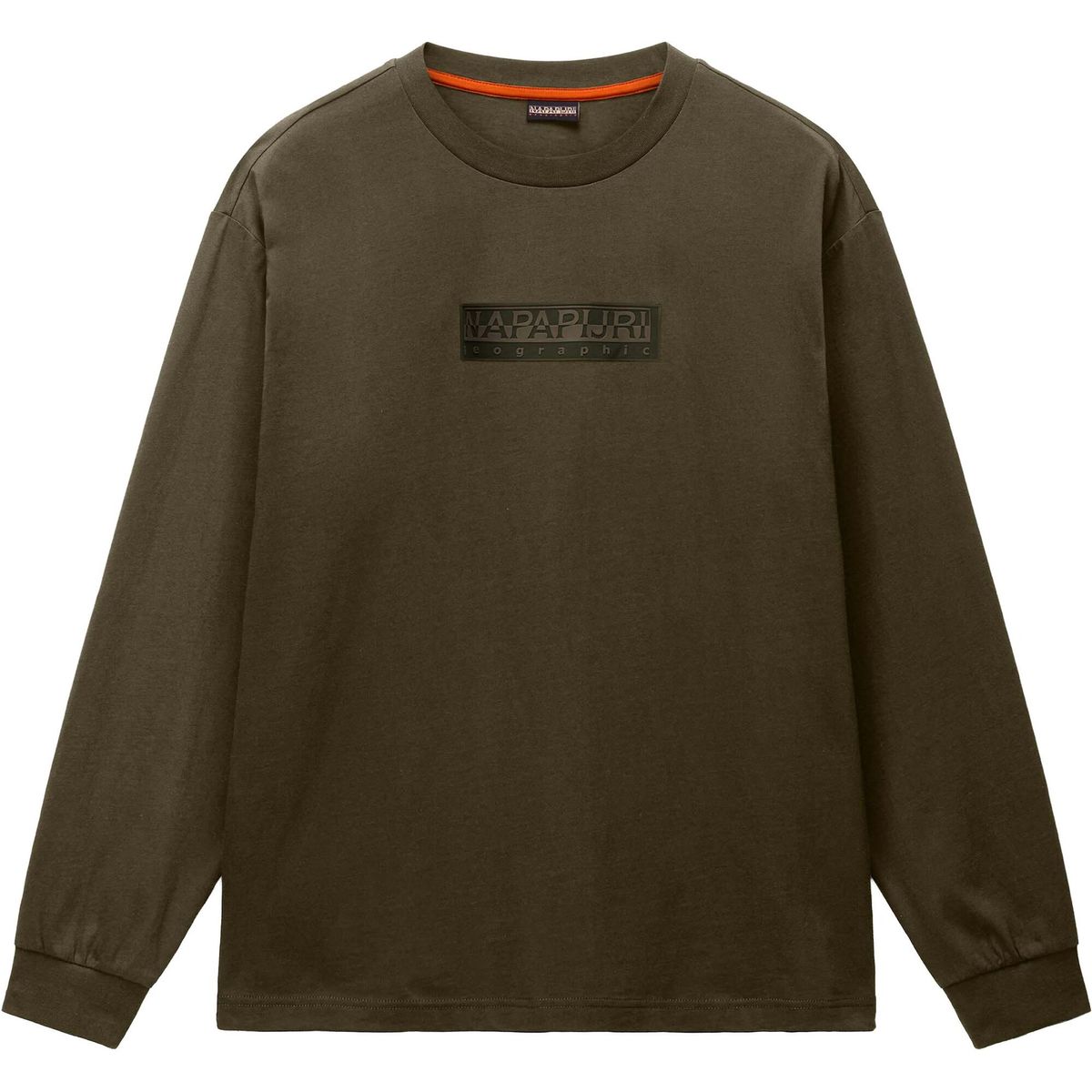 Napapijri S-box Logo LS 1 olive night g1f (G1F) S NP0A8BC5G1F1006