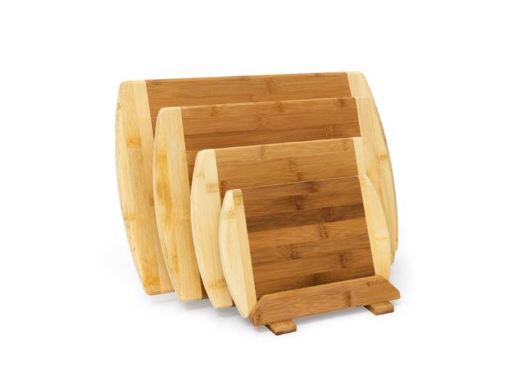 Relaxdays Snijplanken met houder set van 4