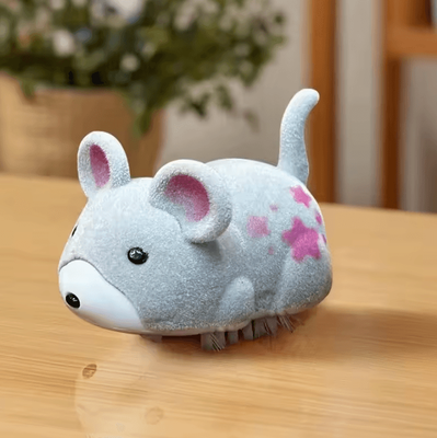 Inspire Curations Interactive Self Moving Electronic Mouse Toy For Cats grey