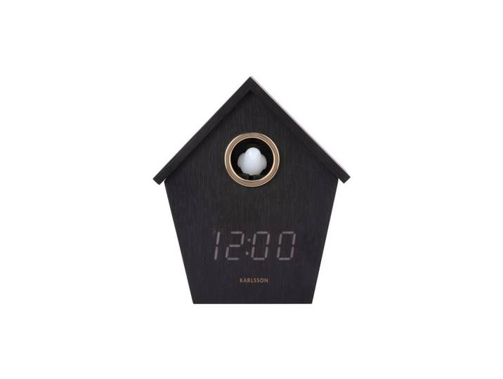Karlsson Wecker Riqueza, Schwarz, 13x15x7 cm, Weckfunktion, Schlagwerk, Dekoration, Uhren, Wecker