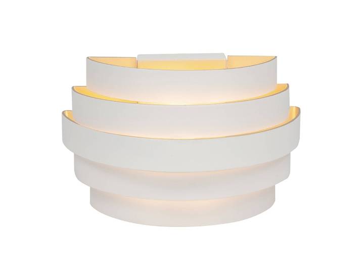 HighLight Wandleuchte Scudo, dimmbar, weiß / opal, für Wohn- / Esszimmer, Aluminium